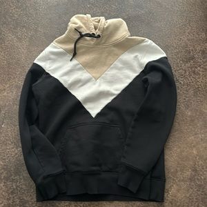 Hooey Black, White & Tan Colorblock Pullover Hoodie